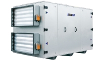 Hővisszanyerős ipari légkezelő,álló kivitel vízszintes csonkokkal