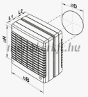 Vents 150 MAO1 TH Páraérzékelővel és időkapcsolóval Ablakventilátor