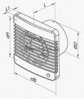 VENTS 150 M T Turbo FALI AXIÁLIS VENTILÁTOR időzítővel